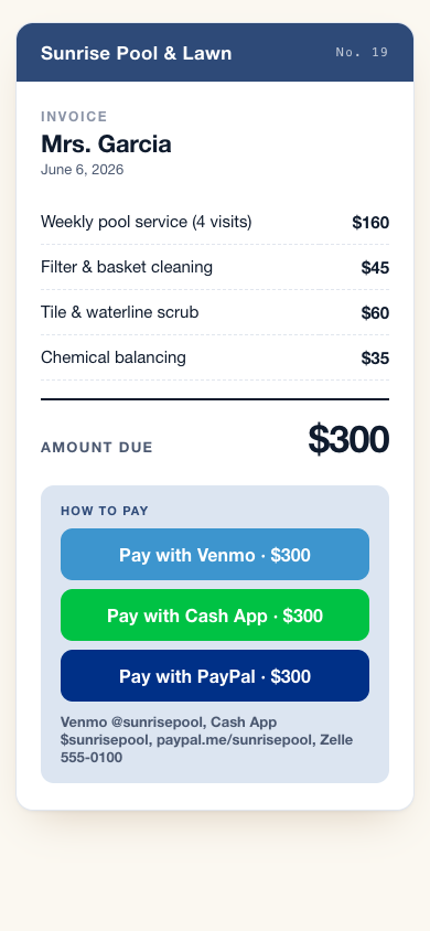 PaperSlip invoice example